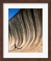 Framed Low angle view of a rock, Wave Rock, Hyden, Western Australia, Australia
