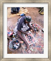 Framed Female artist painting, Alice Springs, Northern Territory, Australia