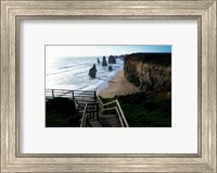 Framed High angle view of rocks on the beach, Twelve Apostles, Port Campbell National Park, Victoria, Australia