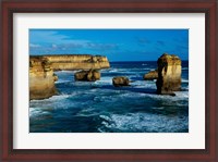 Framed High angle view of rocks in the sea, Twelve Apostles, Port Campbell National Park, Victoria, Australia
