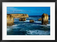 Framed High angle view of rocks in the sea, Twelve Apostles, Port Campbell National Park, Victoria, Australia