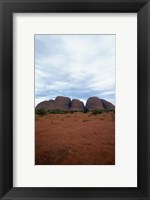 Framed Rock formations on a landscape, Olgas, Uluru-Kata Tjuta National Park, Northern Territory, Australia Vertical