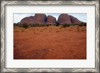 Framed Rock formations on a landscape, Olgas, Uluru-Kata Tjuta National Park, Northern Territory, Australia Closeup