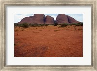 Framed Rock formations on a landscape, Olgas, Uluru-Kata Tjuta National Park, Northern Territory, Australia Closeup