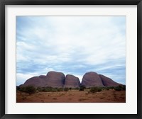 Framed Rock formations on a landscape, Olgas, Uluru-Kata Tjuta National Park, Northern Territory, Australia