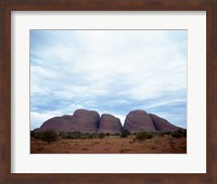 Framed Rock formations on a landscape, Olgas, Uluru-Kata Tjuta National Park, Northern Territory, Australia