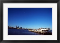 Framed Ferry docked in a harbor, Perth, Australia