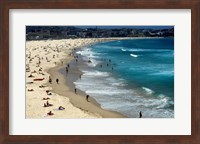 Framed High angle view of tourists on the beach, Sydney, New South Wales, Australia