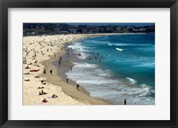 Framed High angle view of tourists on the beach, Sydney, New South Wales, Australia