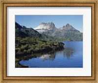Framed Dove Lake at Cradle Mtn. Tasmania Australia