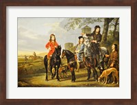 Framed Aelbert Cuyp, Starting For  the Hunt Crop