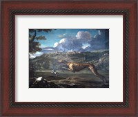 Framed Pace, Michelangelo, Greyhound, rabbit, and the Castle of Ariccia
