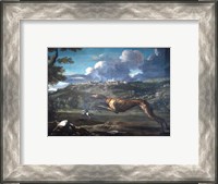 Framed Pace, Michelangelo, Greyhound, rabbit, and the Castle of Ariccia