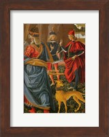 Framed Saint Bernardino saves a dead man Pintoricchio