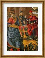 Framed Saint Bernardino saves a dead man Pintoricchio