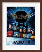 Framed Expedition 21 Star Trek Crew Poster
