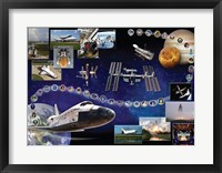 Framed Space Shuttle Atlantis Tribute Poster