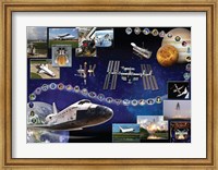 Framed Space Shuttle Atlantis Tribute Poster