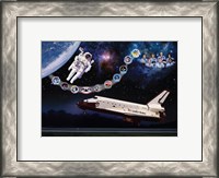 Framed Space Shuttle Challenger Tribute Poster