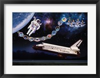 Framed Space Shuttle Challenger Tribute Poster