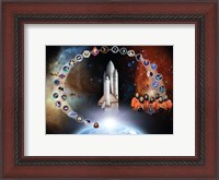 Framed Space Shuttle Columbia Tribute Poster