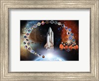 Framed Space Shuttle Columbia Tribute Poster