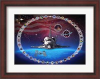 Framed Space Shuttle Discovery Tribute