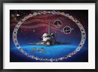 Framed Space Shuttle Discovery Tribute Poster