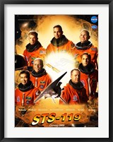Framed STS 119 Mission Poster