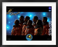 Framed STS 120 Mission Poster