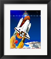 Framed STS 123 Mission Poster