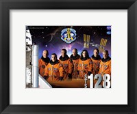 Framed STS 128 Mission Poster