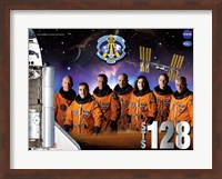 Framed STS 128 Mission Poster