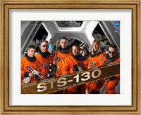 Framed STS130 Mission Poster