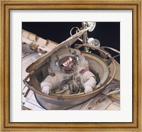 Framed Astronaut Drew Feustel Re-enters the Space Station