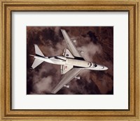 Framed B747 with Space Shuttle on it from Above