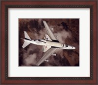 Framed B747 with Space Shuttle on it from Above