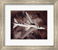 Framed B747 with Space Shuttle on it from Above