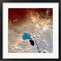 Framed Cerros Colorados Argentina from Space Taken by Atlantis