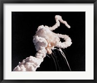 Framed Challenger Explosion