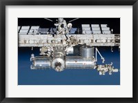 Framed Close-up view of a section of the International Space Station
