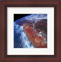 Framed Coastal Namibia photographed from the Space Shuttle Columbia