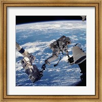Framed David Wolf Anchored to SSRMS