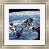 Framed David Wolf Anchored to SSRMS
