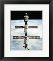 Framed International Space Station after Russian module installation