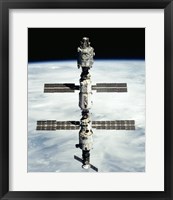 Framed International Space Station after Russian module installation