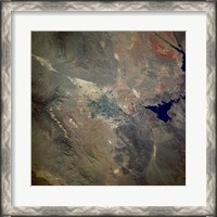 Framed Las Vegas from space as taken by shuttle atlantis