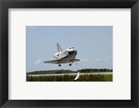 Framed NASA Space Shuttle Atlantis Landing
