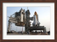 Framed Payload Canister and Atlantis at Pad