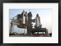 Framed Payload Canister and Atlantis at Pad